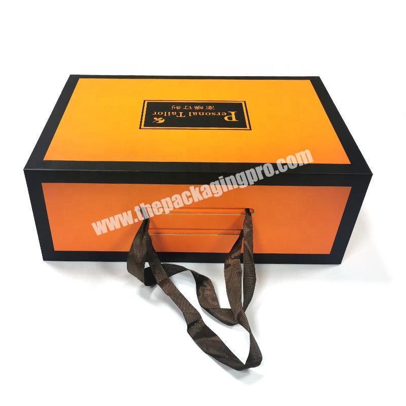 Hot selling custom wholesale folding magnetic luxury paper packaging shoes gift boxes
