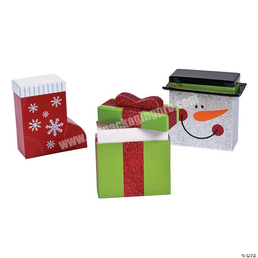 JINSHUN 100% manufacturer paper christmas boxes gift Custom Printing Paper Box For Luxury Christmas