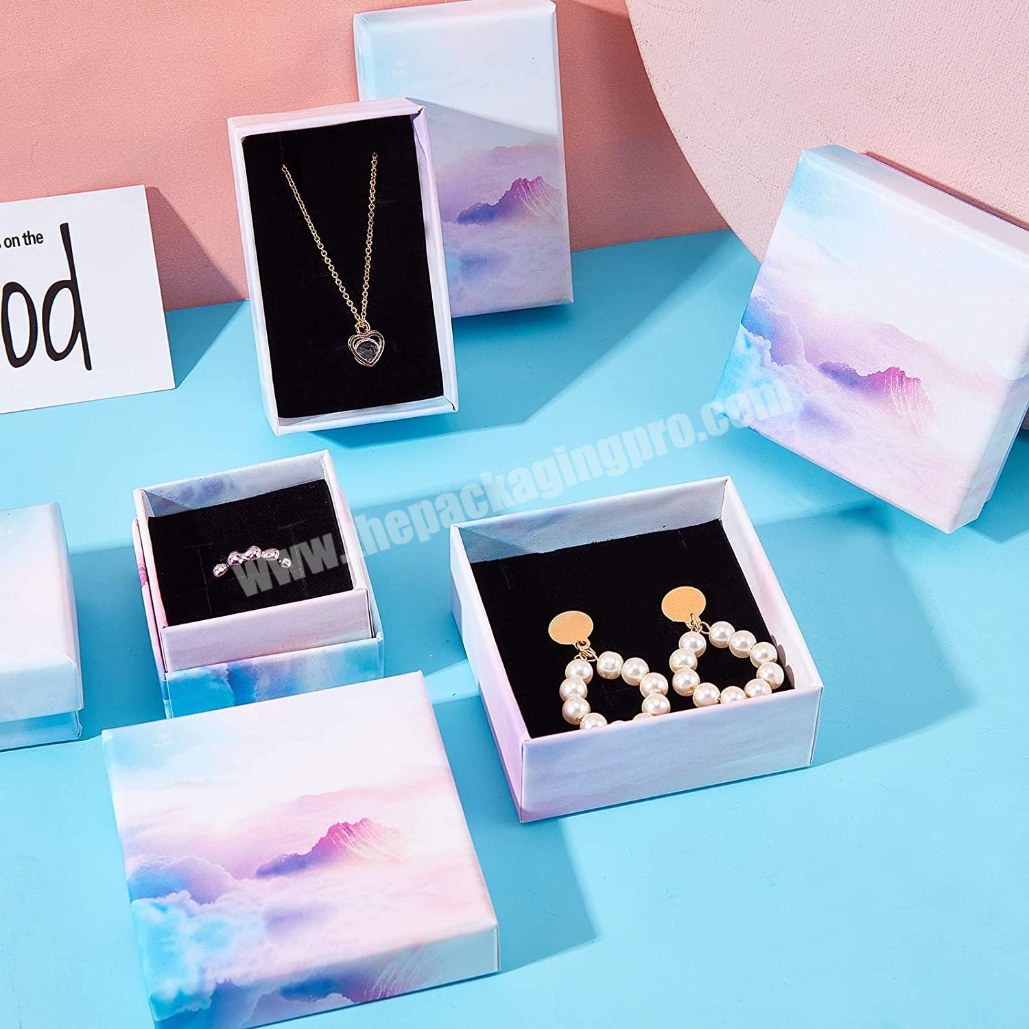 Jewelry packaging box custom luxury pink jewelry box with logo