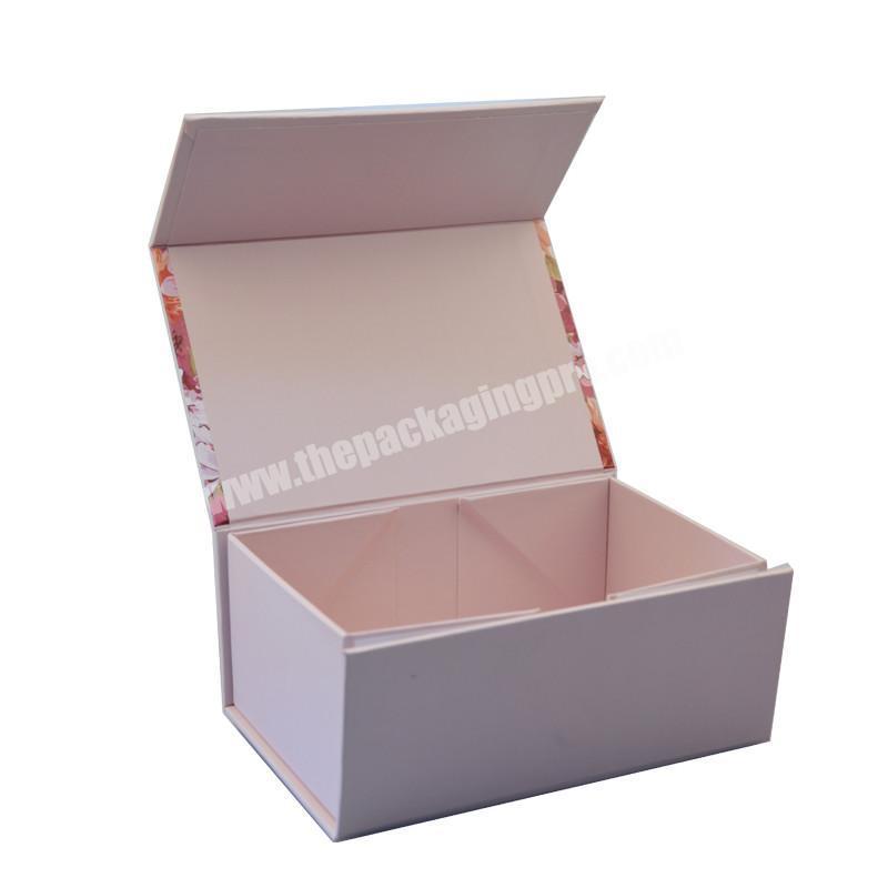 KINSUN China Factory High Quality Beauty Gift Paper Packaging Folding Box with Magnetic Lid
