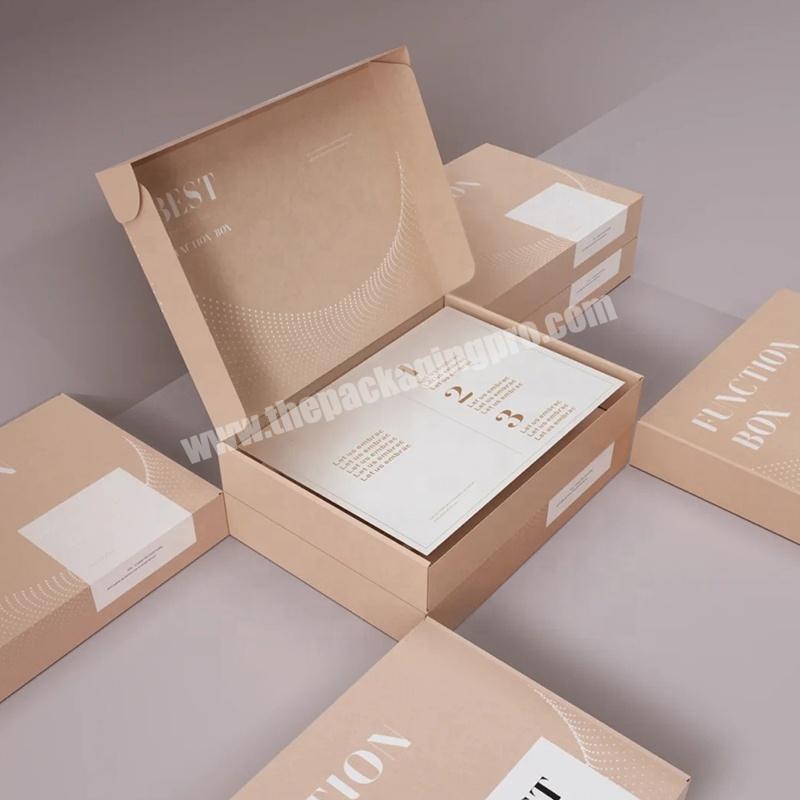 KinSun Free Sample Cardboard Paper Mailing Apparel Box Custom Logo Printed Corrugated Shipping Box Folding Kraft Paper Box
