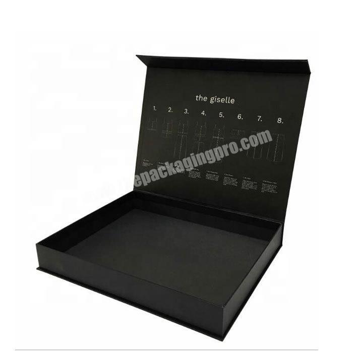 Luxury Designs Skirts Packaging Box UV Matte Black Cardboard Apparel Clothing Pants Boxes Gift Box For Dress