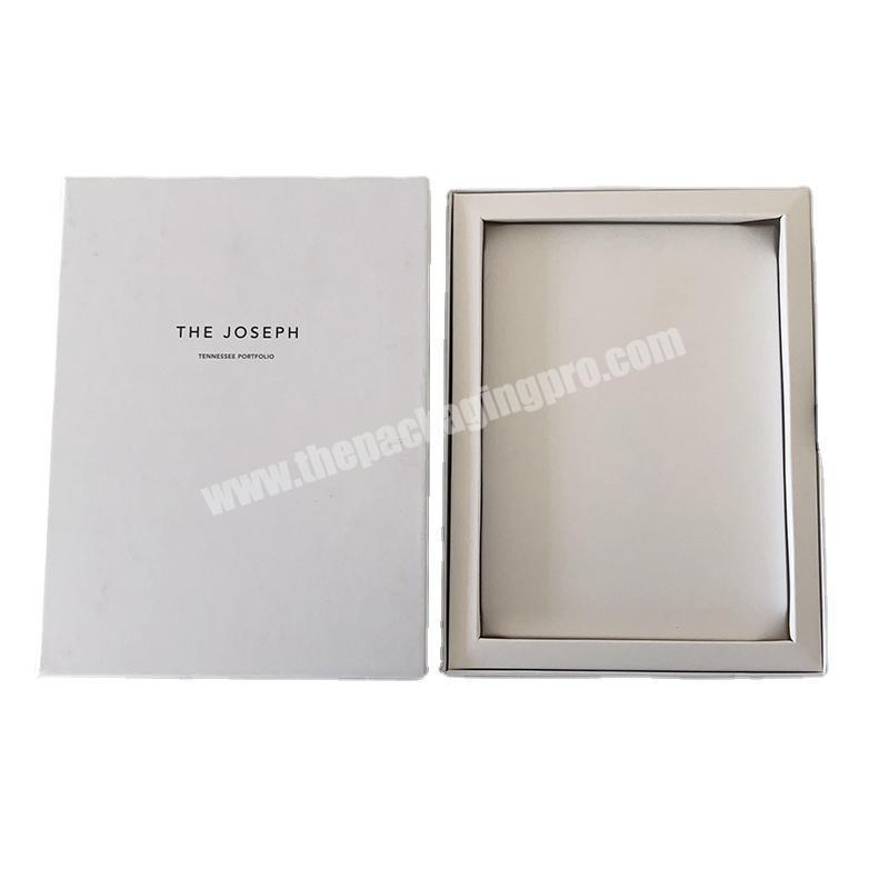Modern Stylish White Photo Frame Packaging Box Packing Wedding Photo Package Box With Ribbon