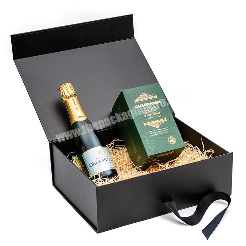 Osmo Custom Luxury Wine Gift Boxes Recyclable Kraft Paper Packaging Champagne Whisky Bottle Packaging Boxes manufacturer