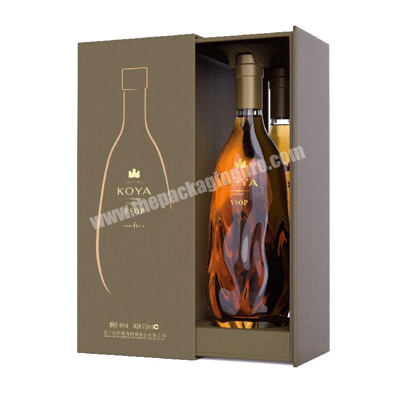 personalize Osmo Custom Printed Gift Boxes Recyclable Kraft Paper Packaging Wine Champagne Whisky Bottle Packaging Boxes
