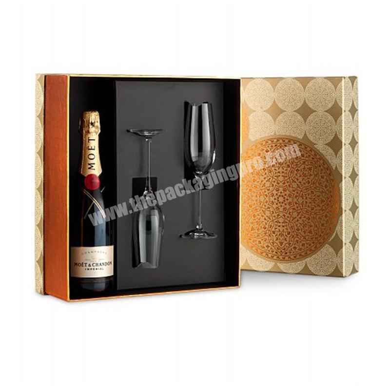 Osmo Custom Wine Gift Boxes Recyclable Kraft Paper Packaging Champagne Whisky Bottle Packaging Boxes