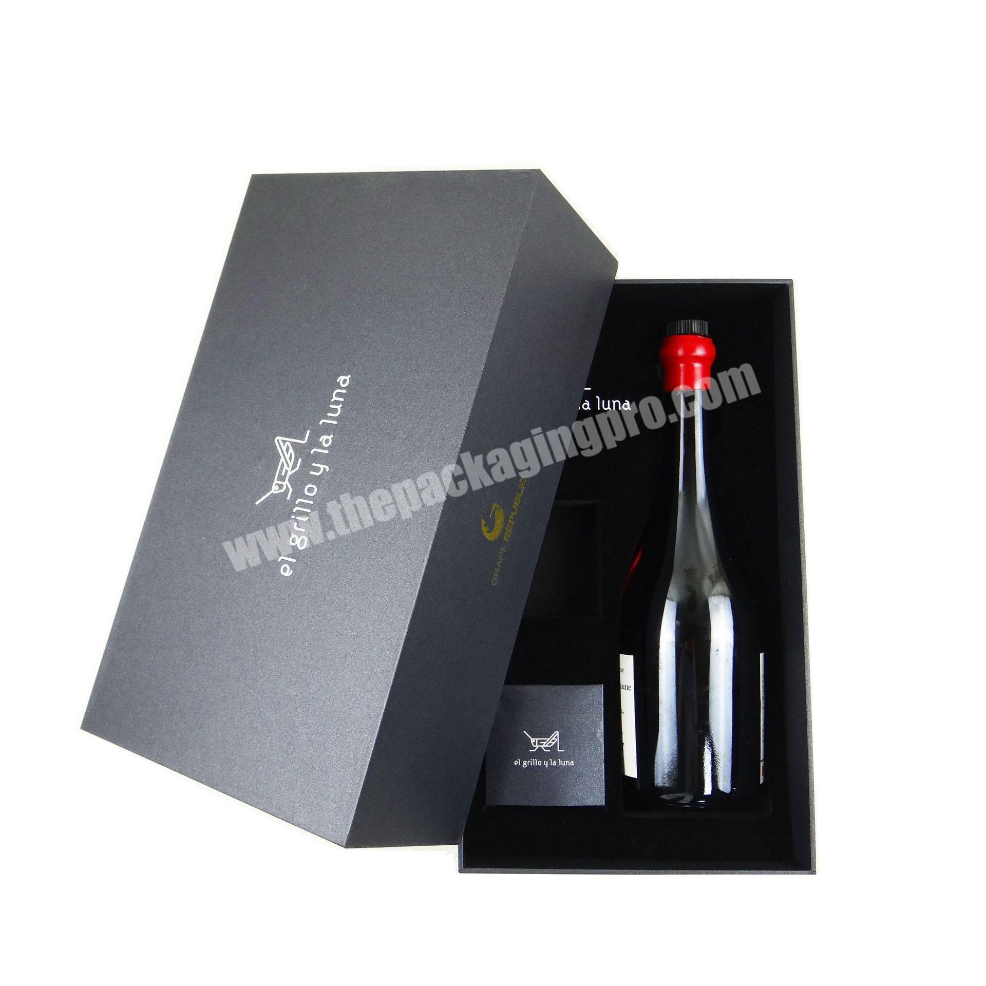 Osmo Customize Luxury Rigid Cardboard Liquor Wine Set Packaging Box Champagne Whisky Red Wine Gift Paper Boxes