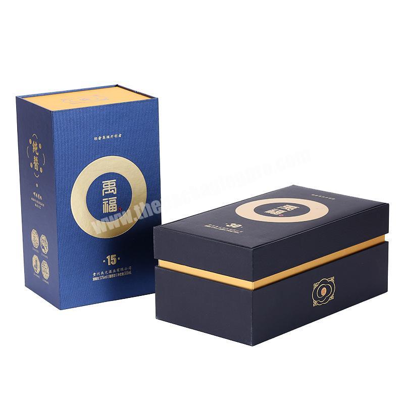 Osmo Wholesale Whisky Gift Boxes Recyclable Kraft Paper Boxes Champagne Bottle Packaging Boxes factory