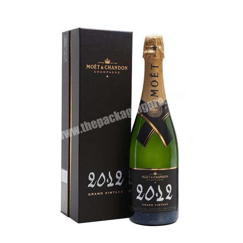 personalize Osmo Wholesale Whisky Gift Boxes Recyclable Kraft Paper Boxes Champagne Bottle Packaging Boxes