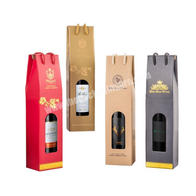 Osmo wholesale custom logo printed empty wine gift box single bottle Champagne WHISKY BRANDY XO paper packaging box manufacturer