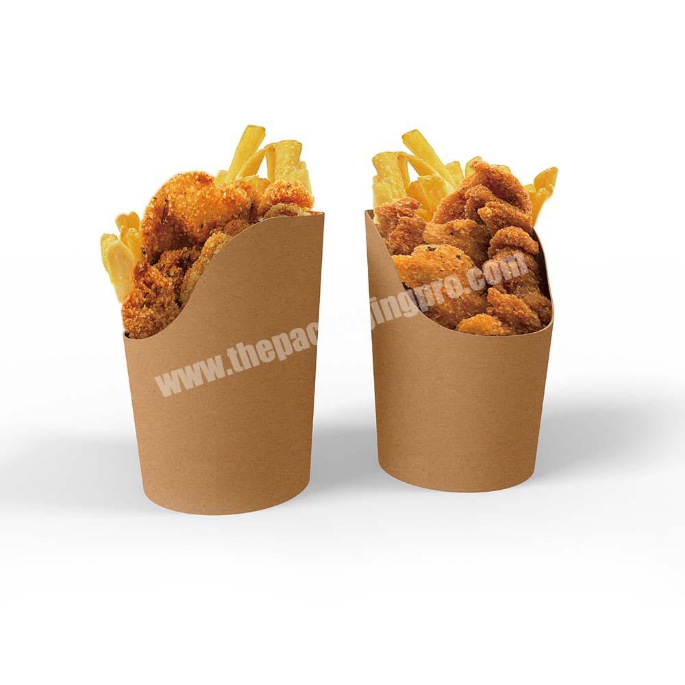 Paper Cone Shape Potato Chips Packaging Box for Fast Food French Fries Food Packaging  Box