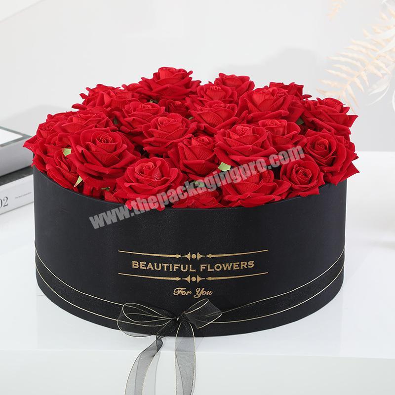 Paper Cylinder Flower Boxes Packaging Round Cardboard Fresh Flower Box For Roses