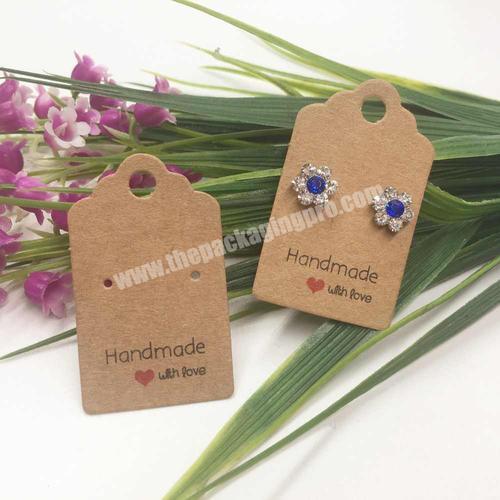 custom Paper Material and earring Tags, Price Tags Jewelry Packaging & Display Type hang cards 
