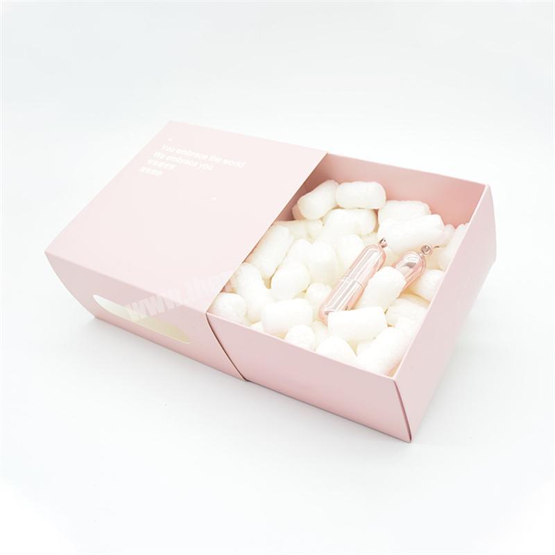 Pink Wholesale Custom Logo Paper Bag Cosmetic Skin Care Cardboard  Box Makeup Perfume Packaging Gift Drawer Box