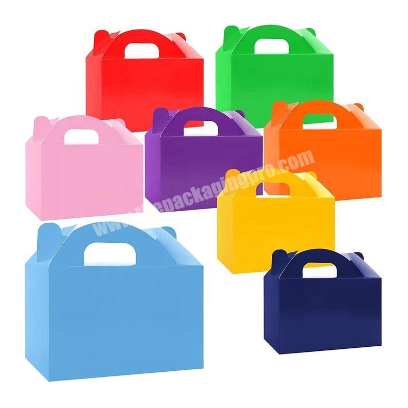 Rainbow Treat Boxes Assorted Bright Colors Cardboard Paper Boxes Party Favor Supplies for Party Gifts