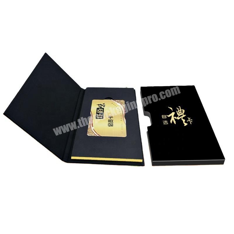 Fast Custom Stock Luxurious Card Board Business Gift Card Packaging Box VISA Credit Card Storage Box