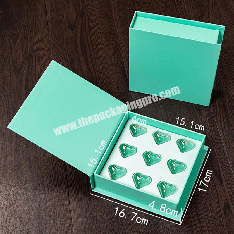 Round heart shaped candy packaging box grey board paper box magnetic food gift box for chocolate