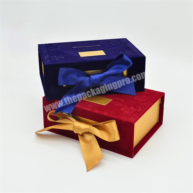 custom Wholesale Blue Red Magnetic Cardboard Candy Packaging Boxes Luxury Empty Gift Chocolate Box 