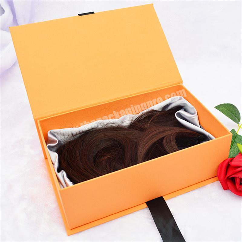 Wholesale Custom Logo Premium Luxury Cardboard Book Shape Wig Hair Extension Clothing Magnetic Gift Paper Packaging Box wholesaler