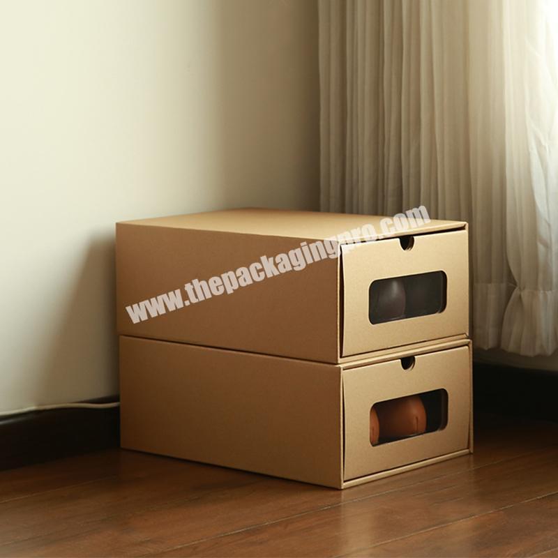 wholesale printed custom logo acrylic organizer transparent shoe storage box