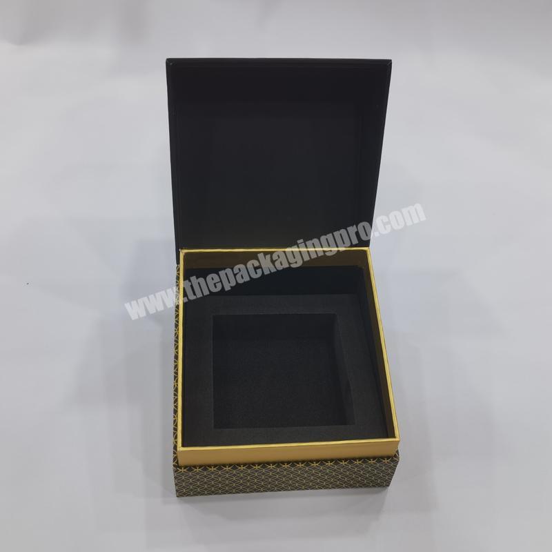 Wholesale Custom empty paper gift box for candle jar luxury 2 pieces candle clamshell flip box square shape packaging manufacturer