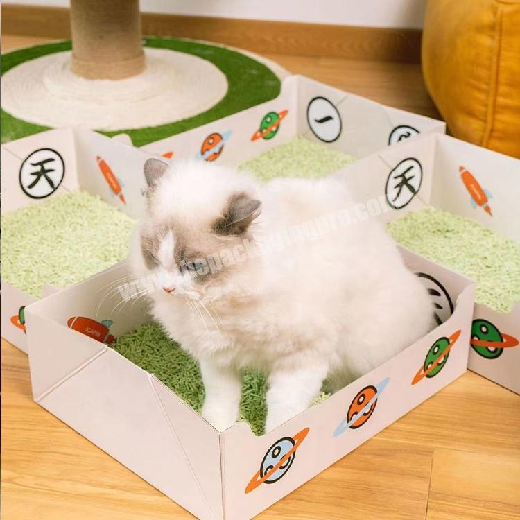 Wholesale Eco Friendly Biodegradable Pet Cleaning Grooming Products Disposable Folding Cat Litter Box