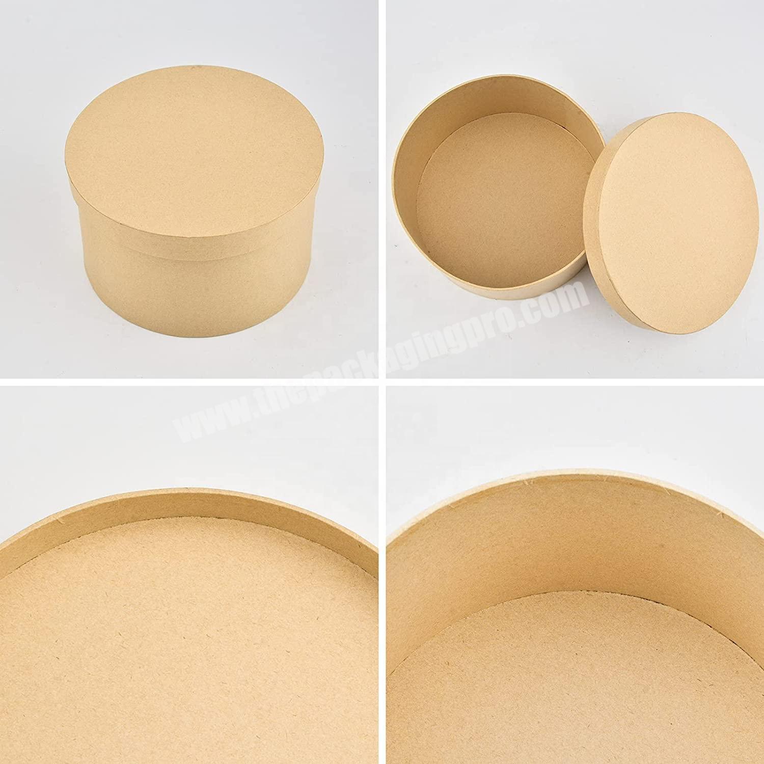 Custom Printed Cardboard Cylinder Packaging Gift Round Kraft Paper Boxes With Lid manufacturer