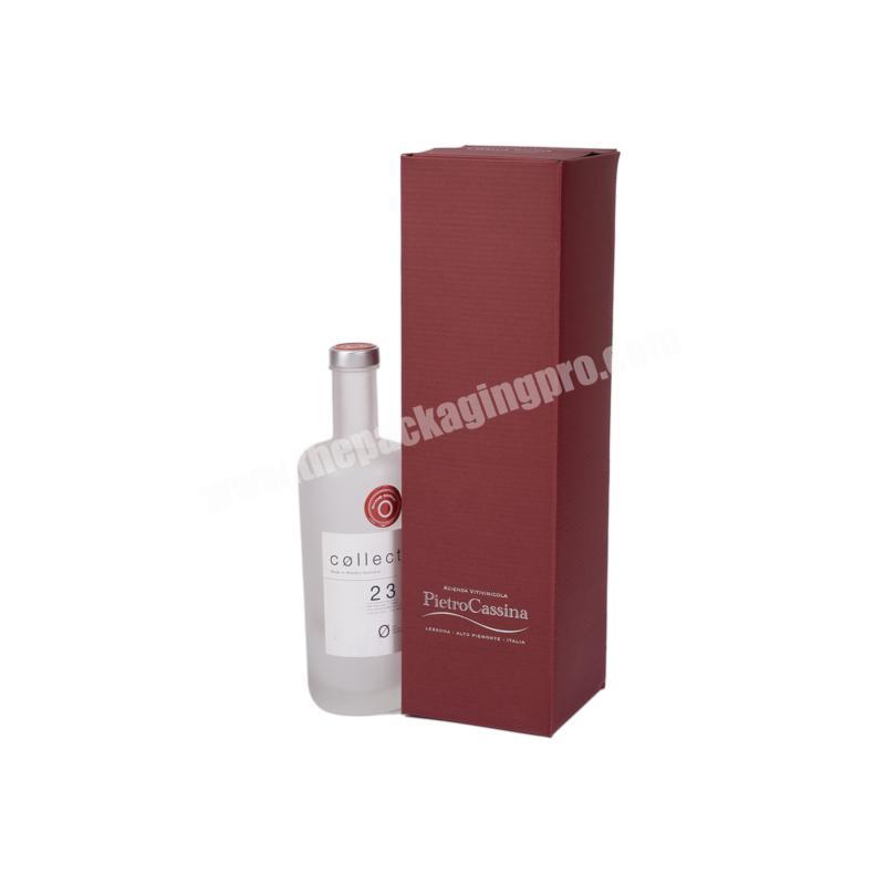 custom logo luxury paper folding cardboard bottle packing packaging red wine box with glass