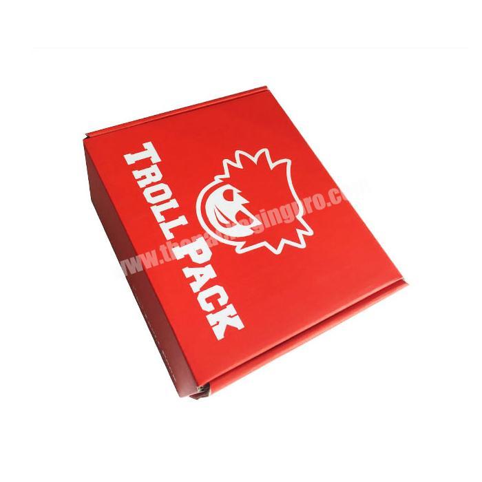 luxury red paper board delivery box with custom logo printed food packaging box delivery
