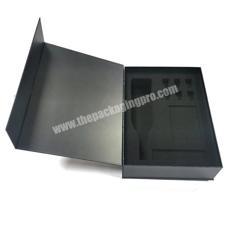 premium magnetic box for wine packaging boxes printed with foam insert