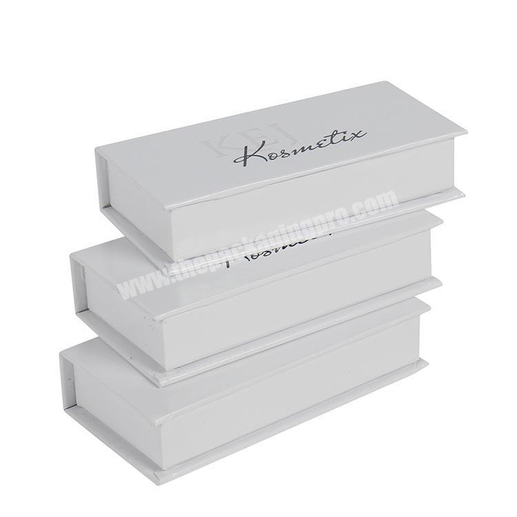 white foil stamped glossy eyelash packaging custom box