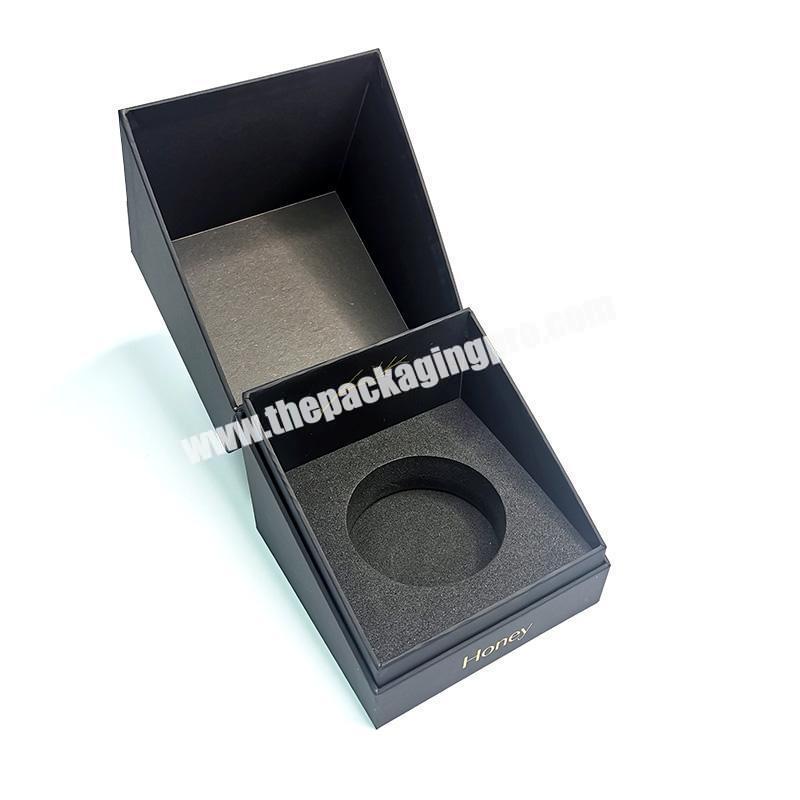 wholesale empty Christmas custom made black luxury paper candle packaging gift box