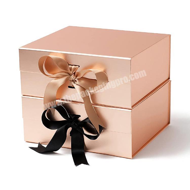 wholesale luxury ribbon bundles magnetics closure wig packaging custom logo hair extension wig box