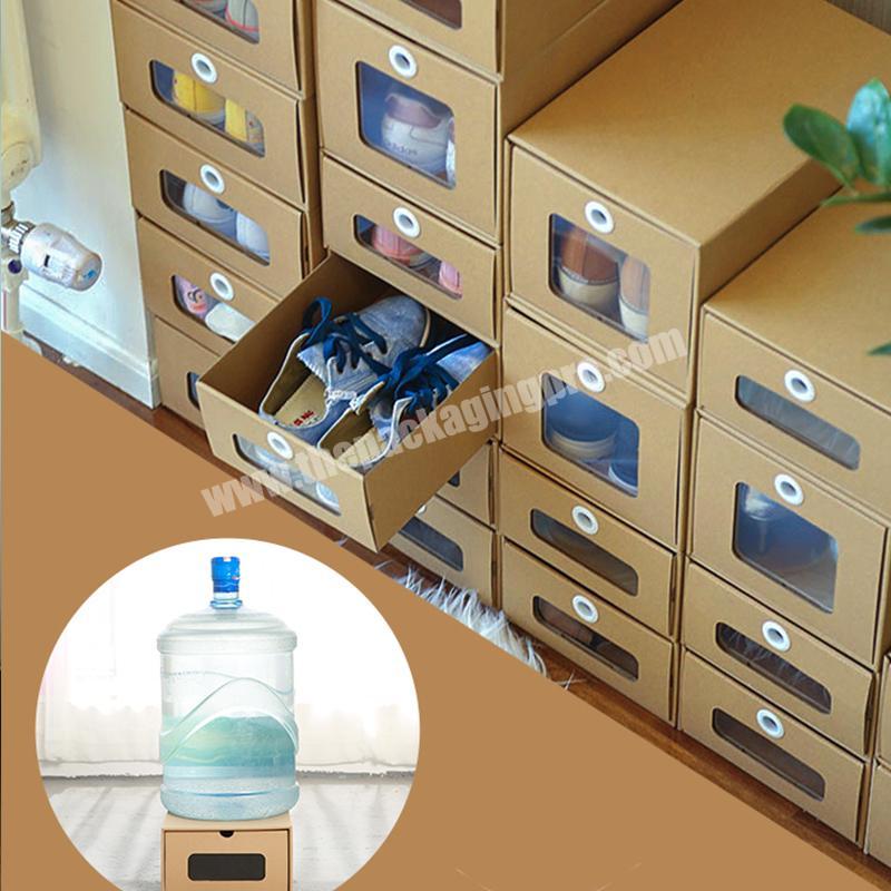 wholesale paper nike shoe box printed transparent box custom shoe case storage box