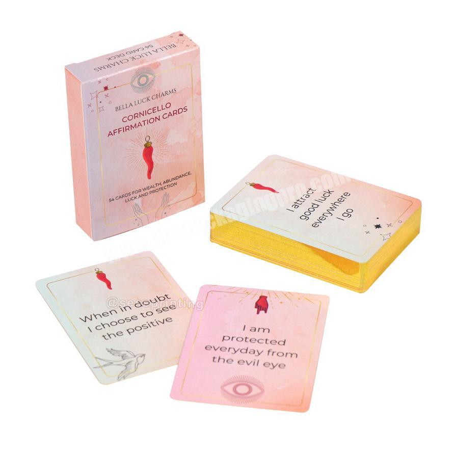 China suppliers custom foil color card with deck box