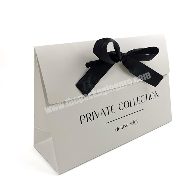 Custom Advertising Kraft White Black Door Gift Small Luxury Shopping Gift Paper Bag For Food