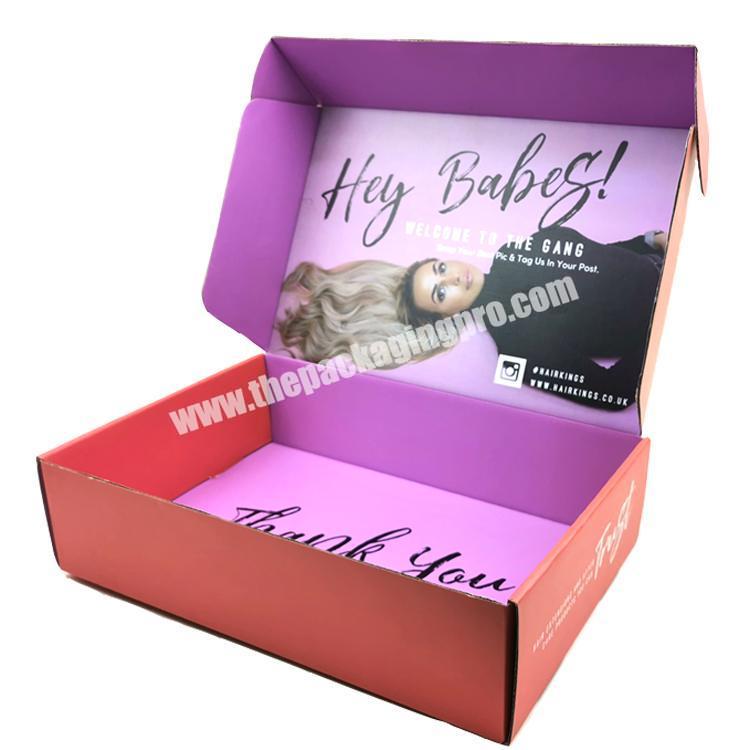personalize Custom logo printed double-sizes printed  Paper Box Packaging Shipping Box Corrugated Custom Shipping Box