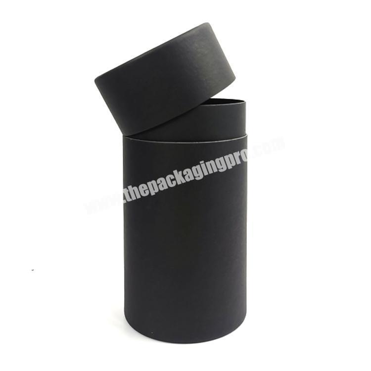 Custom paper cylindrical box essential oil deodorant container tube eco-friendly black paper tube with your design manufacturer