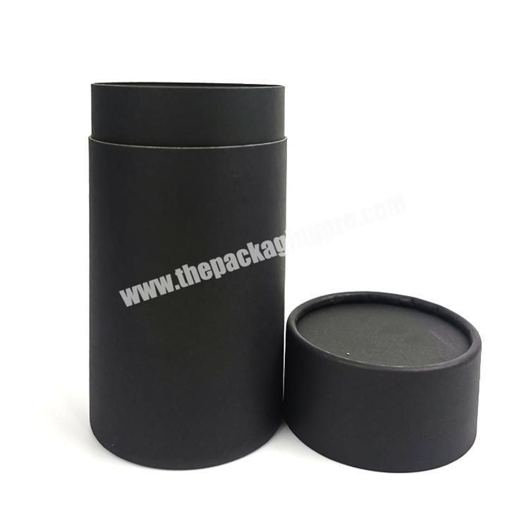custom Custom paper cylindrical box essential oil deodorant container tube eco-friendly black paper tube with your design 