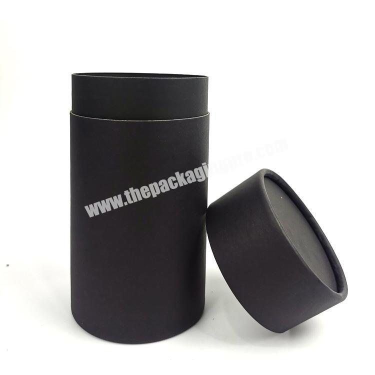 Custom paper cylindrical box essential oil deodorant container tube eco-friendly black paper tube with your design