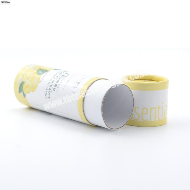 custom Customized 100% biodegradable packaging cardboard push up box white yellow kraft lip balm custom paper tube 