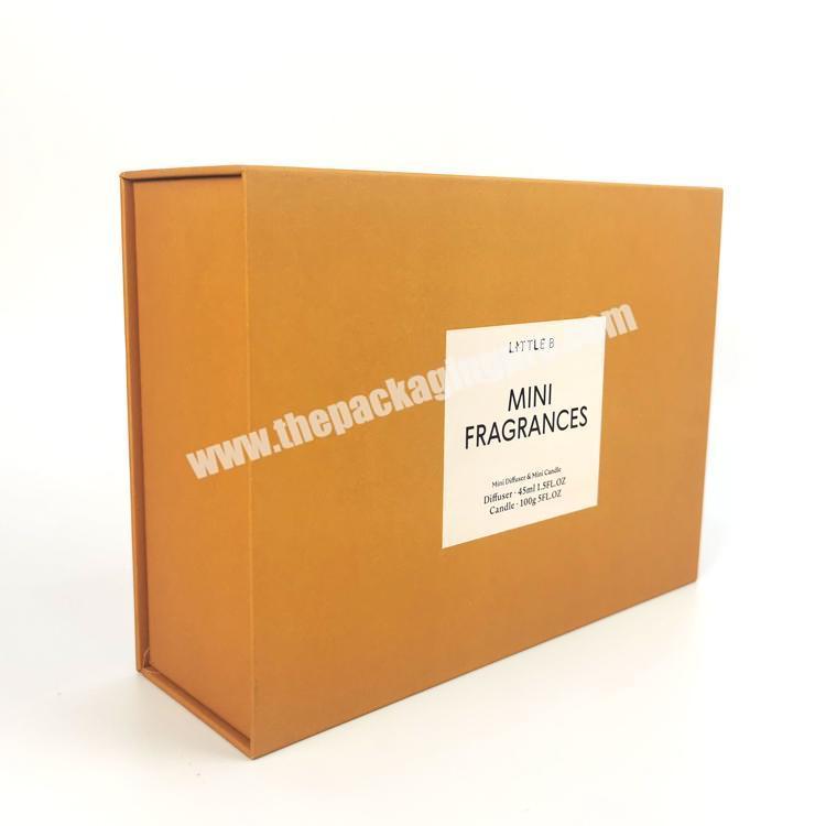 Customized packaging and logo printing foldable magnetic  box high quality fashion paper gift box for candle