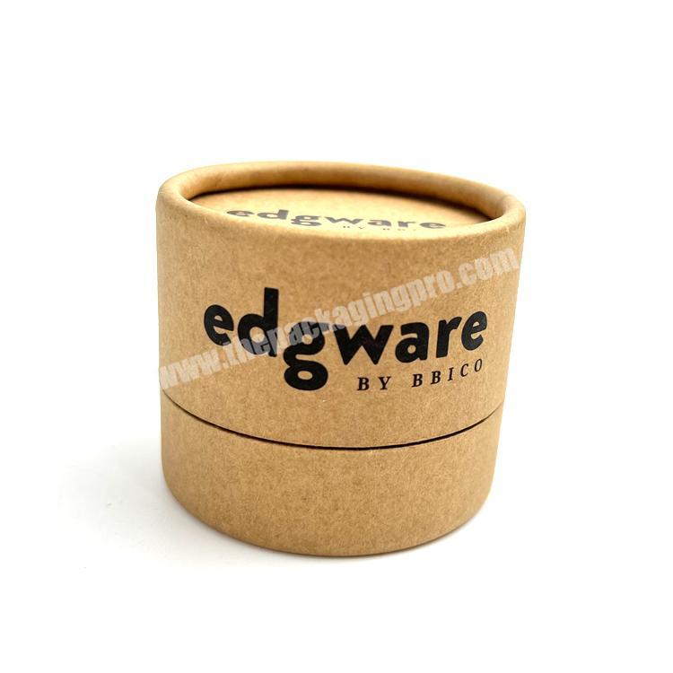Eco-friendly  food grade biodegradable  round kraft paper  box recycled custom kraft paper for packaging