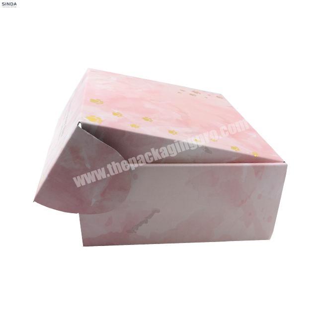 Handmade customized  full color printing logo hot stamping carton cardboard paper gift mailer box with closure box