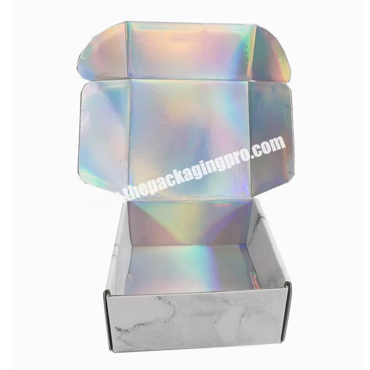 luxury clothing flat shipping boxes cardboard mailer box holographic shipping boxes with logo