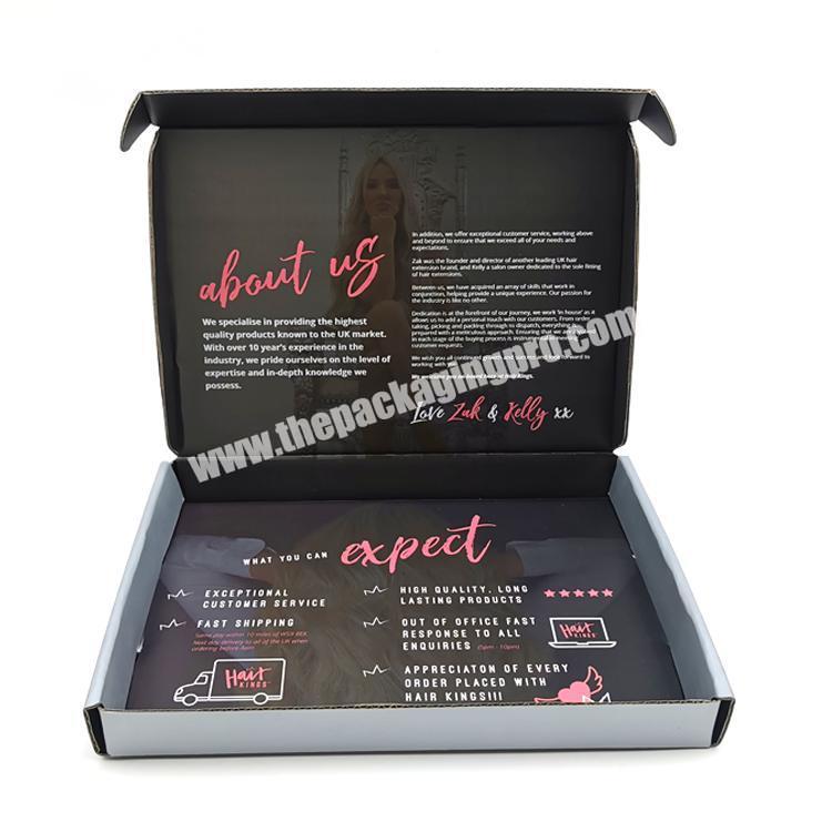 Hot selling custom logo printed corrugated shipping mailer box double-sides printing mailer gift box for underwear