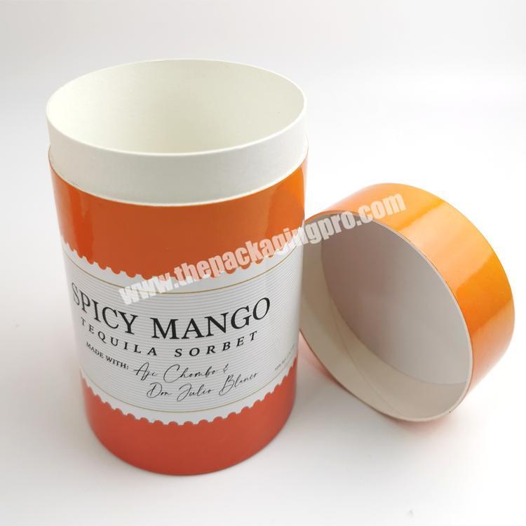 Hot selling high quality different color glossy paper tube CMYK printing best welcome fashion round paper box for tea packaging