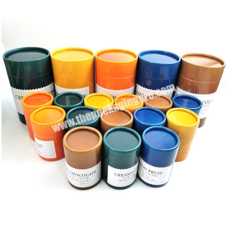 Hot selling high quality different color glossy paper tube CMYK printing best welcome fashion round paper box for tea packaging wholesaler