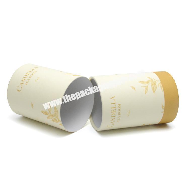 personalize Eco Friendly Cardboard Biodegradable Food Grade Tea Canister Paper Tube Round Cans for Tea Bag Package