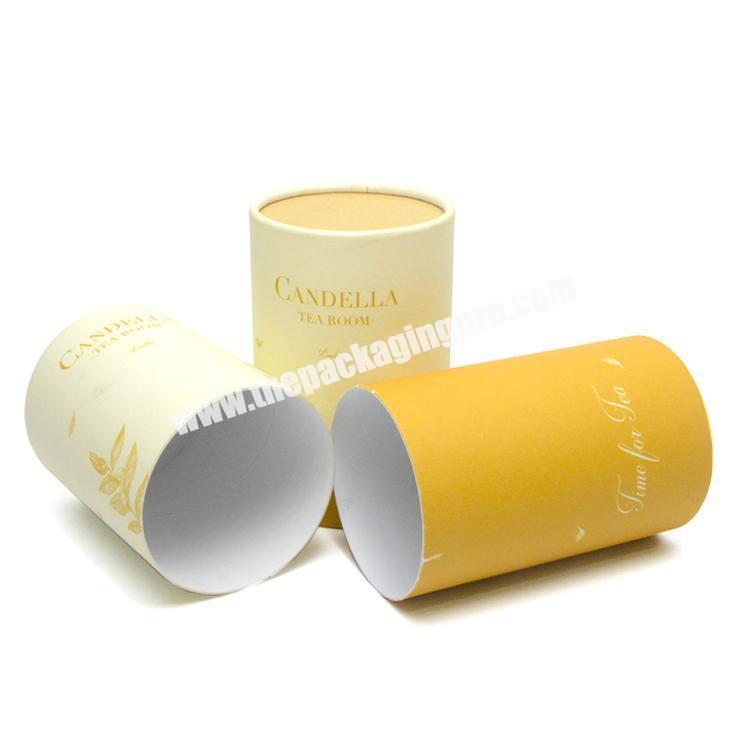 Wholesale Custom printing Tea paper tube packaging food grade cardboard cylinder container for tea round box packaging